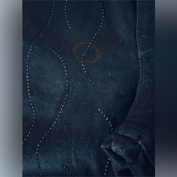 Zara Womens Straight Leg Mid Rise Rhinestone Black Jeans Size US 2/ EU 34 NWT - Picture 9 of 13